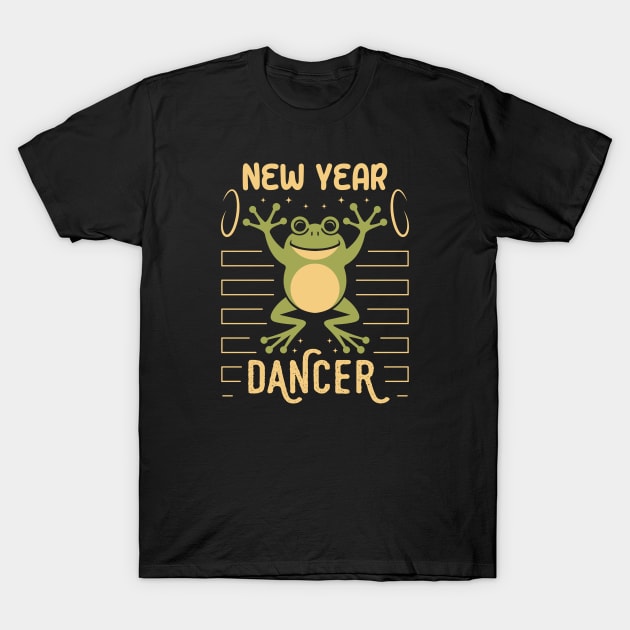 New Year Frog Dancer T-Shirt by VecTikSam